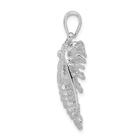 Sterling Silver Lobster Pendant, Detailed Ocean Creature Design, Nautical Coastal Theme
