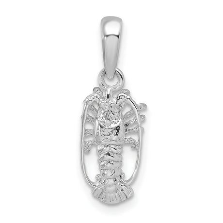 Sterling Silver Lobster Pendant, Nautical Ocean Charm, Marine Sea Life Jewelry