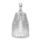 Sterling Silver Pendant, Southernmost Point with 90 Miles to Cuba Engraving, Key West Travel Charm