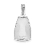 Sterling Silver Key West Pendant with 90 Miles to Cuba Engraving, Southernmost Point Charm