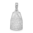 Sterling Silver Key West Pendant with 90 Miles to Cuba Engraving, Southernmost Point Charm