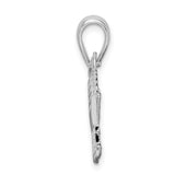 Sterling Silver Cruise Ship Pendant with Key West Lettering, Nautical Travel Charm