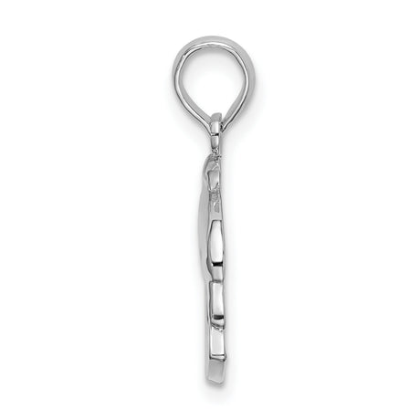 Sterling Silver Dolphin Pendant with Key West Engraving, Nautical Ocean Theme