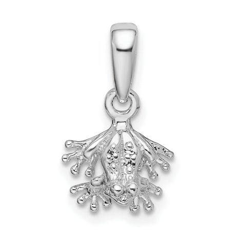 Sterling Silver Frog Pendant with Detailed Tree Frog Design, Nature Inspired Jewelry