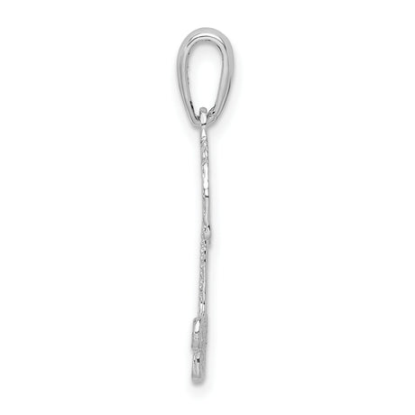 Sterling Silver Puerto Rico Pendant with Palm Tree Design, Caribbean Travel Charm