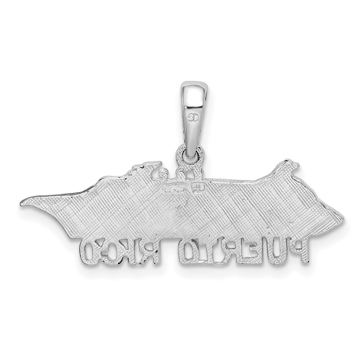 Sterling Silver Cruise Ship Pendant with Puerto Rico Nautical Travel Theme