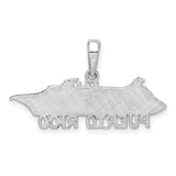 Sterling Silver Cruise Ship Pendant with Puerto Rico Nautical Travel Theme