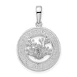 Sterling Silver Pendant with Coral Reef Design, Antigua W.I. Charm, Caribbean Ocean Theme