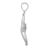 Sterling Silver Starfish Pendant, Textured Nautical Design, Coastal Sea Life Theme for Women