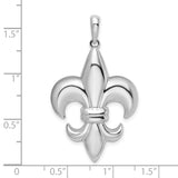 Sterling Silver Fleur-de-Lis Pendant, Gothic French Symbol Design, Unisex Medieval Charm