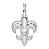 Sterling Silver Fleur-de-Lis Pendant, Gothic French Symbol Design, Unisex Medieval Charm