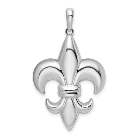 Sterling Silver Fleur-de-Lis Pendant, Gothic French Symbol Design, Unisex Medieval Charm