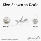 Sterling Silver Shark Pendant, Detailed Great White Design, Nautical Marine Style Charm