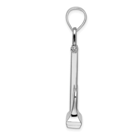 Sterling Silver Anchor Pendant, Polished 3D Nautical Symbol of Strength and Hope for Men and Unisex Wear