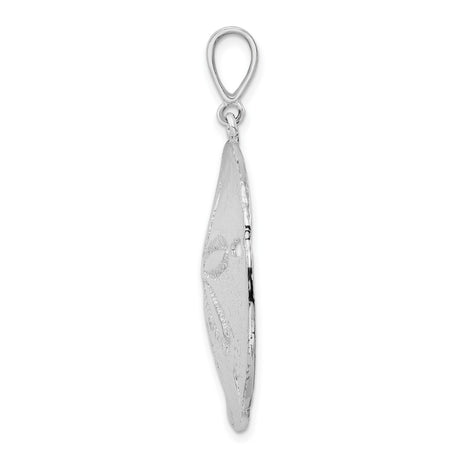 Sterling Silver Sand Dollar Pendant with Detailed Sea Life Design, Nautical Coastal Style