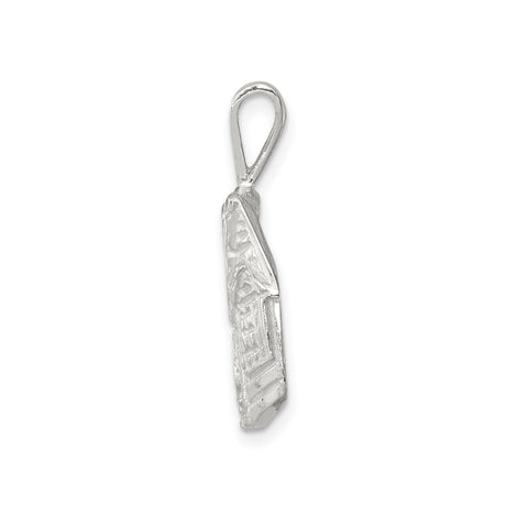 Sterling Silver Church Pendant with Arched Window and Steeple Design, Christian Faith Jewelry