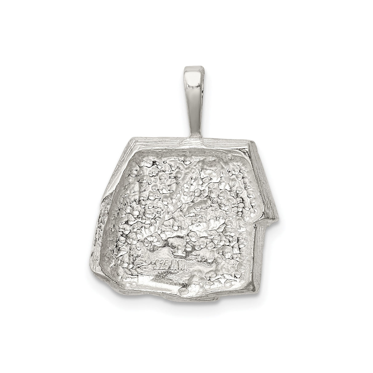 Sterling Silver Church Pendant with Arched Window and Steeple Design, Christian Faith Jewelry