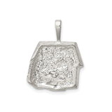 Sterling Silver Church Pendant with Arched Window and Steeple Design, Christian Faith Jewelry