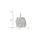 Sterling Silver Church Pendant with Arched Window and Steeple Design, Christian Faith Jewelry