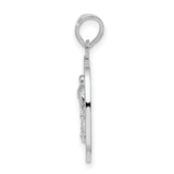Sterling Silver Flamingo Pendant with Turks and Caicos Engraving, Tropical Island Souvenir Jewelry