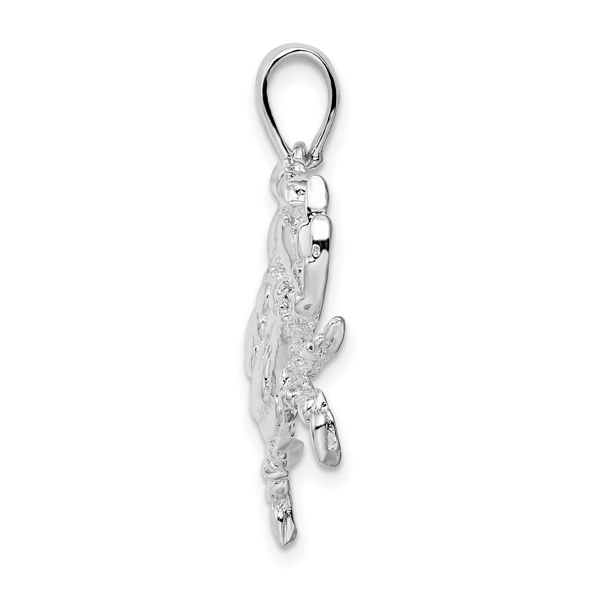 Sterling Silver Crab Pendant, Detailed Zodiac Cancer Charm, Nautical Jewelry for Men and Women