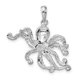 Sterling Silver Octopus Pendant with Detailed Marine Life Design, Nautical Steampunk Style