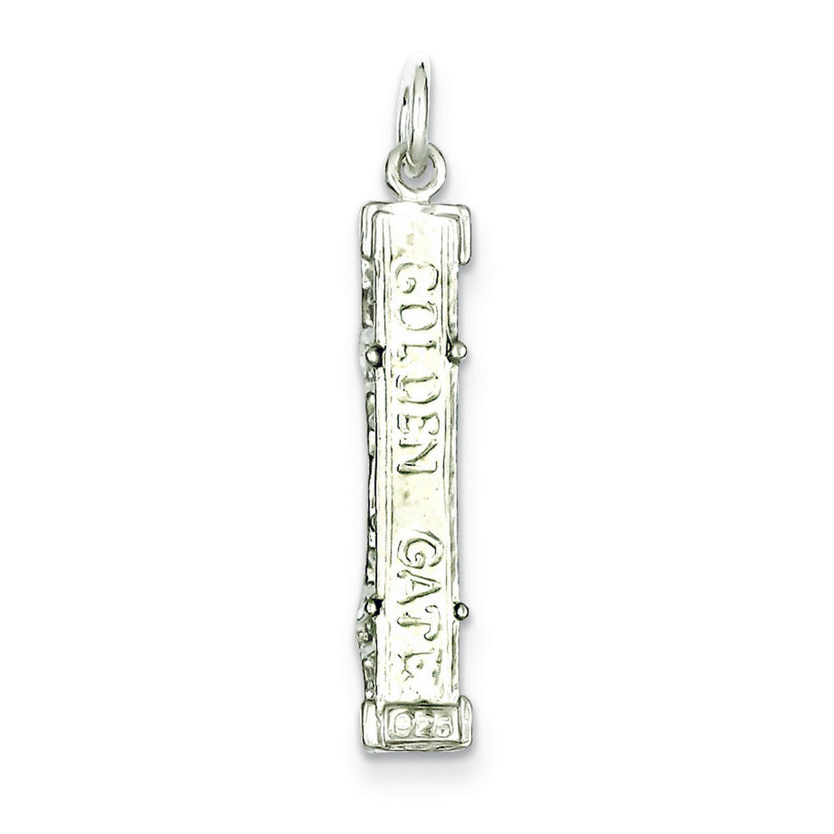 Golden Gate Bridge Charm Pendant in Real 925 Sterling Silver