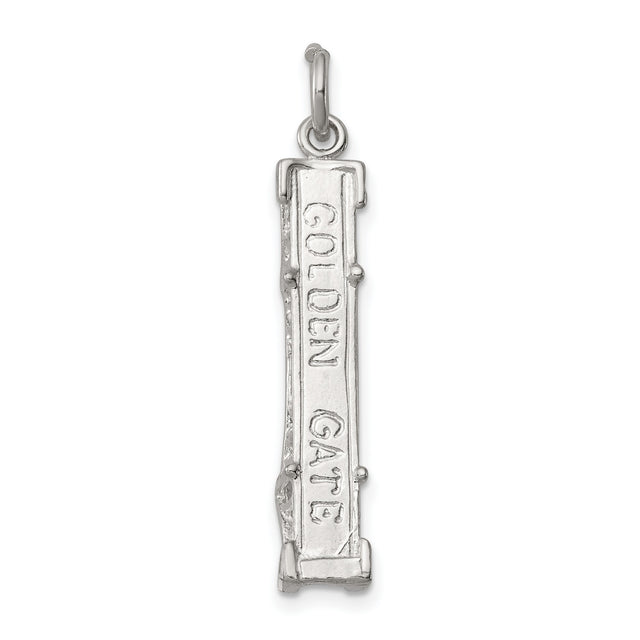 Golden Gate Bridge Charm Pendant in Real 925 Sterling Silver