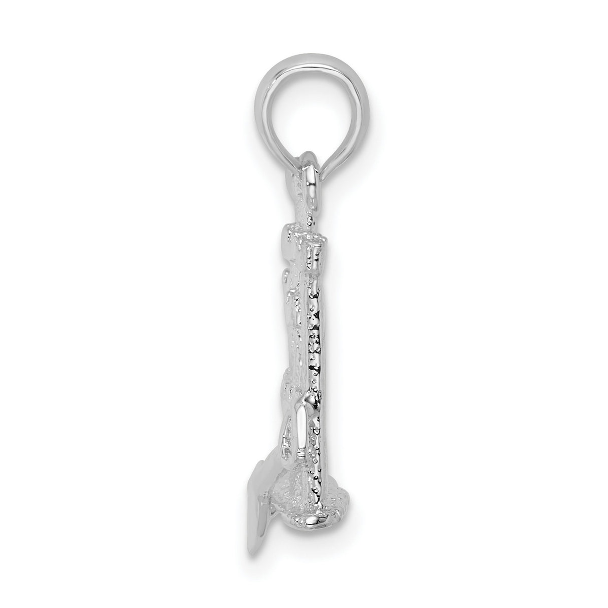 Sterling Silver Sandcastle and Shovel Pendant, 3D Beach Theme Jewelry for Women or Unisex