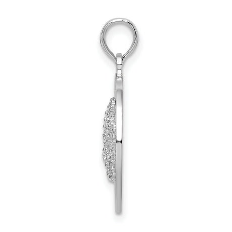 Sterling Silver Bahamas Pendant with Textured Starfish, Nautical Island Travel Jewelry