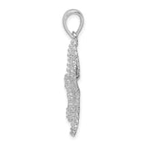 Sterling Silver Starfish Pendant, Textured Ocean Charm with Nautical Sea Life Motif
