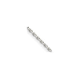 925 White Gold 1.5 mm Polished Chain Necklace, Solid alternate angle