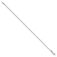 925 White Gold 2 mm Polished Chain Bracelet, Solid