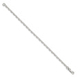 925 White Gold 3.95 mm Polished Chain Bracelet, Solid