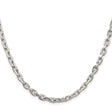 925 White Gold 4.9 mm Polished Chain Necklace