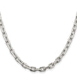925 White Gold 5.4 mm Polished Chain Necklace