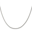 925 White Gold 1.5 mm Curb Chain Necklace, Polished