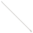 925 White Gold 1.5 mm Curb Chain Bracelet, Polished
