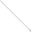 925 White Gold 1.5 mm Curb Chain Bracelet, Polished