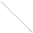925 White Gold 1.75 mm Curb Chain Anklet, Polished