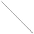 925 White Gold 3 mm Curb Chain Bracelet, Polished