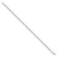 925 White Gold 3.5 mm Curb Chain Bracelet, Polished