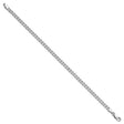 925 White Gold 3.5 mm Curb Chain Bracelet, Polished
