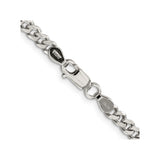 925 White Gold 4.5 mm Curb Chain Necklace, Polished alternate angle