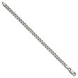 925 White Gold 6 mm Curb Chain Anklet, Solid