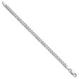 925 White Gold 5.7 mm Curb Chain Bracelet, Polished