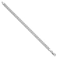 925 White Gold 6.5 mm Curb Chain Bracelet, Polished