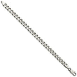 925 White Gold 7.5 mm Curb Chain Bracelet, Solid