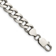 925 White Gold 8.3 mm Curb Chain Bracelet, Solid shown for scale