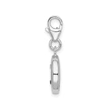 Sterling Silver Yin Yang Pendant with Cubic Zirconia and Enamel, Spiritual Balance Charm